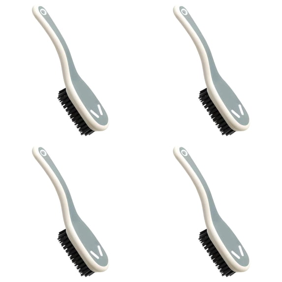 HonestMatter Shoe Cleaning Brush, Soft Bristle Brush for Clothes and Sneakers, Multi Purpose Scrub Brush for Laundry and Footwear, Gray, 4 Pack