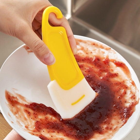HonestMatter Silicone Pot Scraper, Heat Resistant Pan Cleaning Spatula for Oil Stain Removal, Flexible Dish Scraper Tool Safe for Non-Stick Cookware, Kitchen Gadget for Home Essentials, 1 Pack