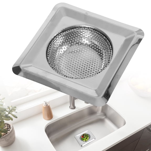 HonestMatter Sink Drain Strainer, Kitchen Sink Strainer, Sink Strainer Basket, Stainless Steel Mesh Debris Filter for Kitchen Bathroom Utility, Flat Rim Design, Sturdy Build