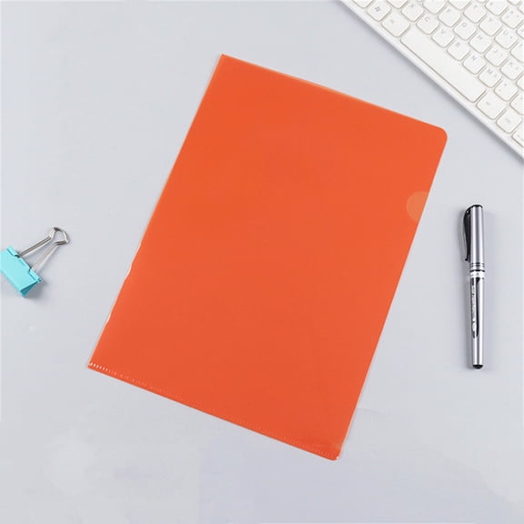 HonestMatter Sleeve File Folders, Clear Report Covers, Document Protector Sleeves, Orange Bright Finish, High Visibility, A4 Orange B