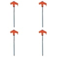 thumbnail image 1 of HonestMatter Tent Stakes, Screw In Ground Anchors for Outdoor, Camping Stakes Heavy Duty with Threaded Design for Tents and Tarps, Orange, 4 Pack, 1 of 5