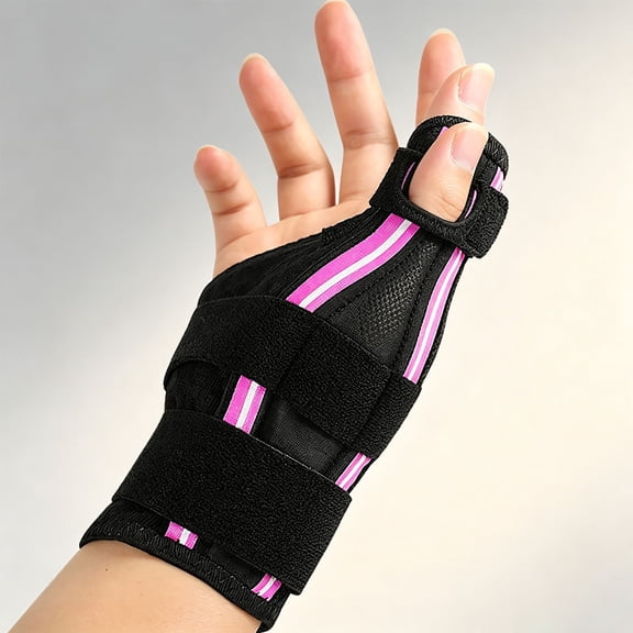 HonestMatter Thumb Brace with Wrist Support, Thumb Spica Splint for Left or Right Hand, Comfort Stabilizer for Sprain and Tendonitis, Hot Pink