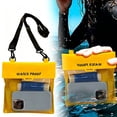 thumbnail image 1 of HonestMatter Waterproof Phone Case with Crossbody Strap, Submersible Dry Bag for Swimming, Floating Pouch for Rafting and Beach, Yellow, 1 of 5