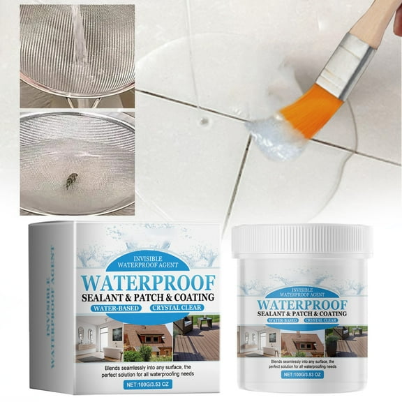 HonestMatter Waterproof Sealant Liquid Leak Repair Transparent Adhesive Effective Invisible Coating For Roof Pipe Bathroom Outdoor 3.4 Fl Oz