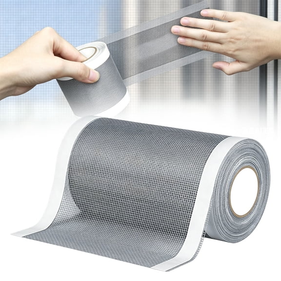 HonestMatter Window Screen Repair Kit, Screen Repair Tape, Screen Patch Self Adhesive, Fiberglass Mesh Tape for Window Door Patio Pool, Black