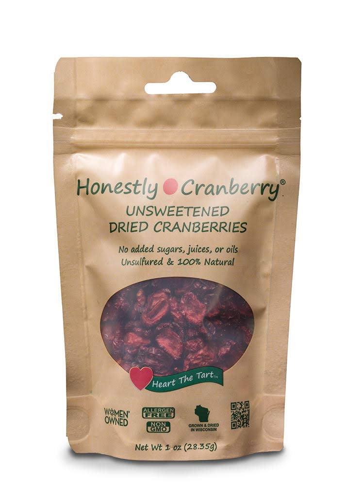 Honestly Cranberry Dried Cranberries Unsweetened 1 oz Pack of 2