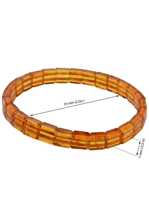 Cube Beads Honey Baltic Amber Bracelet, Amber Jewelry Collection
