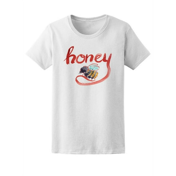 Honey And Cute Watercolor Bee T-Shirt Women -Image by Shutterstock, Female x-Large