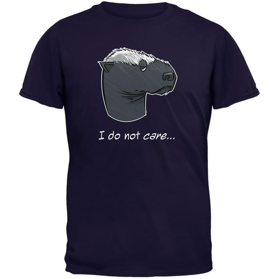Honey Badger I Do Not Care Navy Adult T-Shirt - Medium