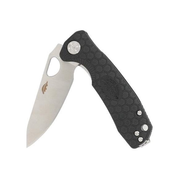 Honey Badger Honey Badger Knives Small Leaf Folding Knife Black 2.81in Satin Blade HB1581