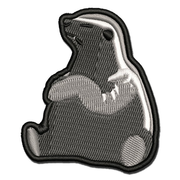 Honey Badger Moody Applique Multi-Color Embroidered Hook & Loop Patch - 3 Inch Medium