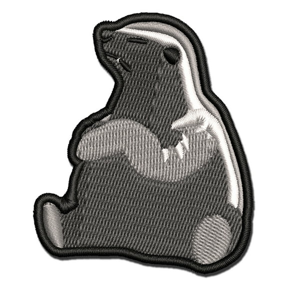 Honey Badger Moody Applique Multi-Color Embroidered Iron-On Patch - 2.5 Inch Small