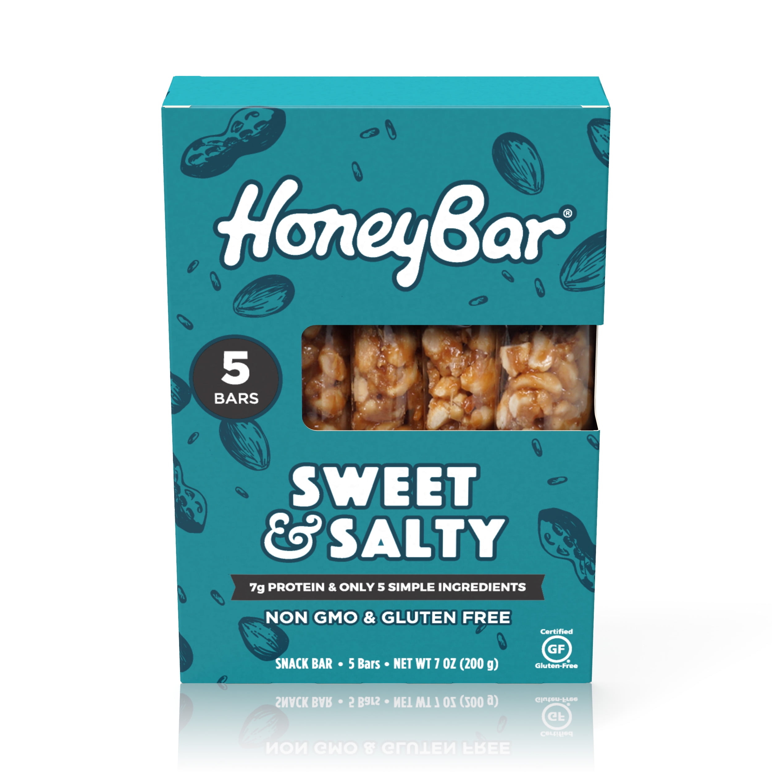 Honey Bar Sweet & Salty Snack Bar 5 Pack Box