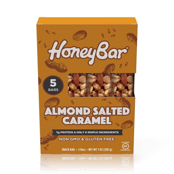 Honey Bars - Almond Salted Caramel - 5 Pack Box