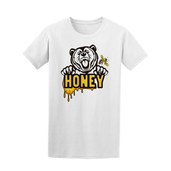 Honey Bear And Bee T-Shirt Men -Image by Shutterstock, Male 4X-Large