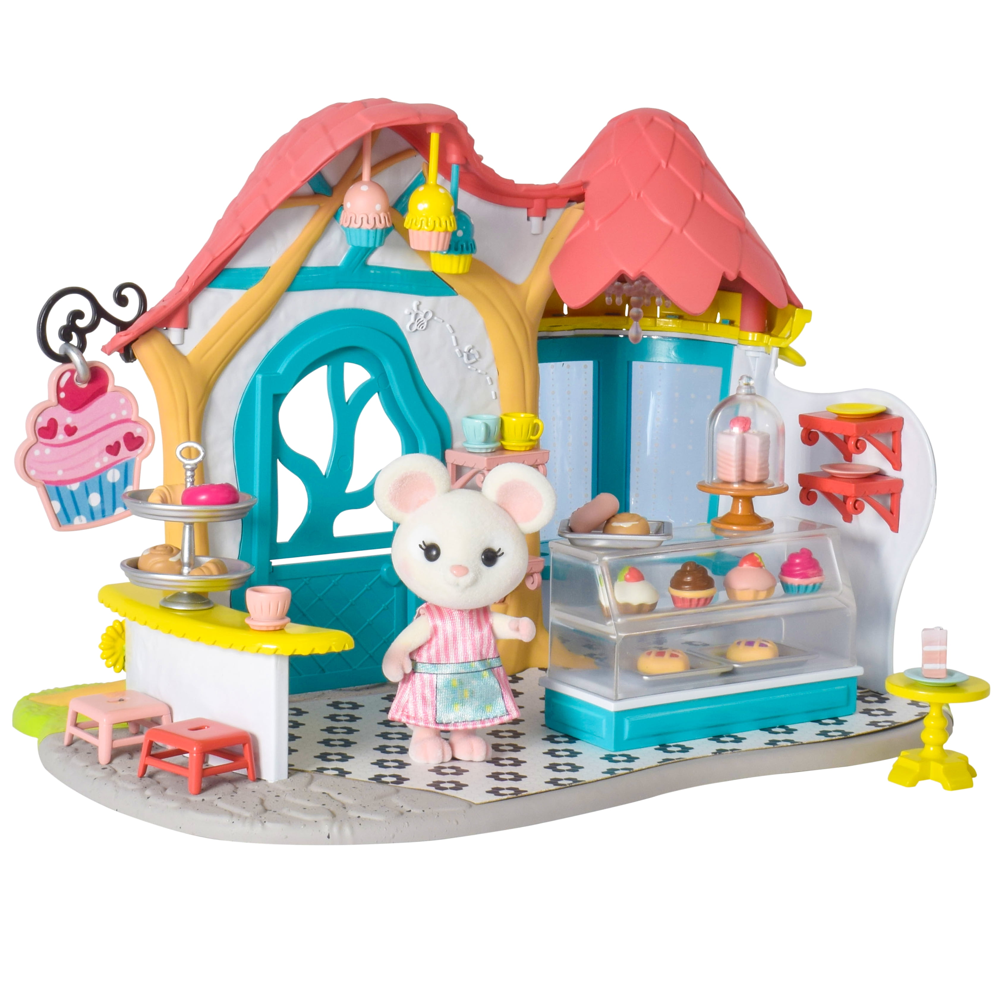 Honey Bee Acres Bees Teas Pastry Shop Playset with Figure, 35 Pieces ...