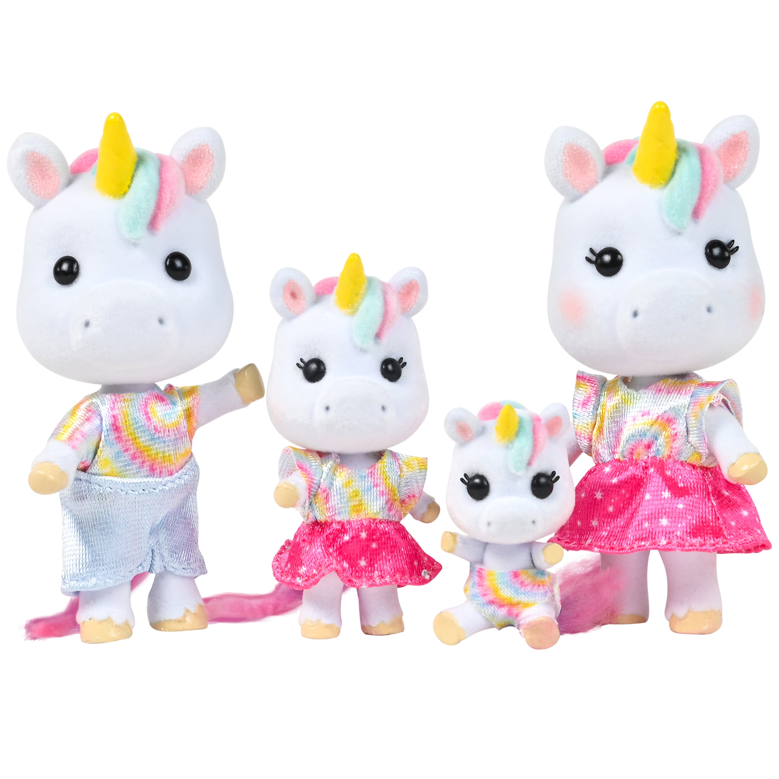 Honey Bee Acres Daydreamers Unicorn Family – Black-Eyed Dolls for Kids Ages 3+