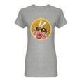 thumbnail image 1 of Honey Bee At Honeycomb Shaped T-Shirt Women -Image by Shutterstock, Female x-Large, 1 of 2
