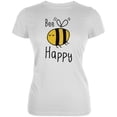 thumbnail image 1 of Honey Bee Bees Bee Happy Juniors Soft T Shirt White X-LG, 1 of 1