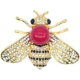 thumbnail image 1 of Honey Bee Brooches Crystal Insect Themed Bee Brooch Animal Fashion Shell Pearl Brooch Pin Gold Tone, 1 of 15