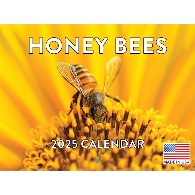Honey Bee Calendar 2025 Monthly Wall Calender 12 Month American Made