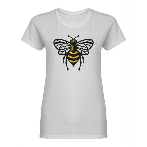 Honey Bee Colorful Design Shaped T-Shirt Women -Image by Shutterstock, Female x-Large