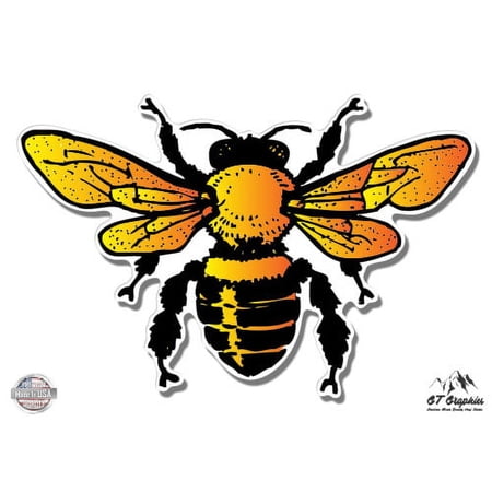 Honey Bee Cute - 5" Vinyl Sticker - For Car Laptop I-Pad - Waterproof Decal