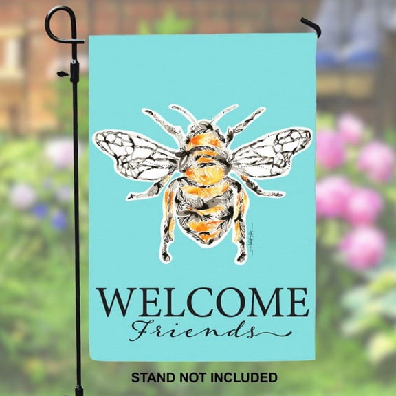 Honey Bee Design Flag Yard Decor Welcome Celebrate Home Gift 12x18 POLE NOT INCLUDED Garden Flag