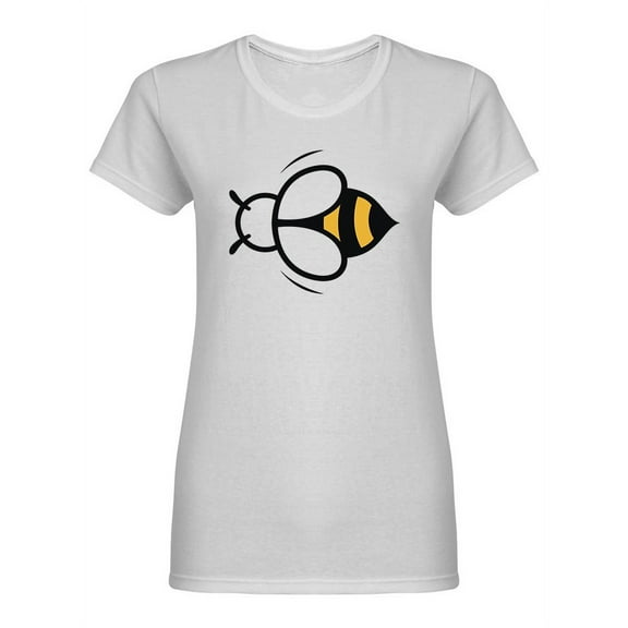 Honey Bee Design Logo Shaped T-Shirt Women -Image by Shutterstock, Female Large