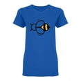thumbnail image 1 of Honey Bee Design Logo Shaped T-Shirt Women -Image by Shutterstock, Female Large, 1 of 2