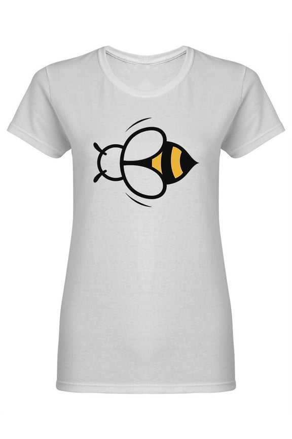 Honey Bee Design Logo Shaped T-Shirt Women -Image by Shutterstock, Female x-Large