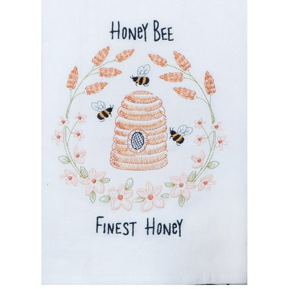Kay Dee Designs Bee Inspired Embroidered Flour Sack Kitchen Towel