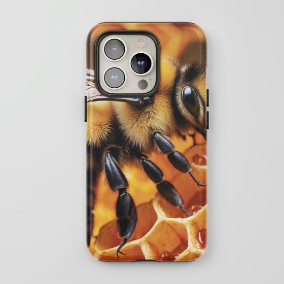 Honey Bee For All iPhone Series Protective Phone Case Nature Yellow Orange