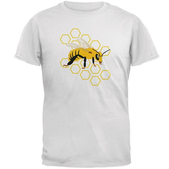 Honey Bee Honeycomb Outline Mens T Shirt