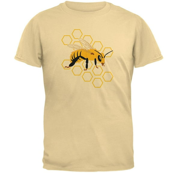 Honey Bee Honeycomb Outline Mens T Shirt