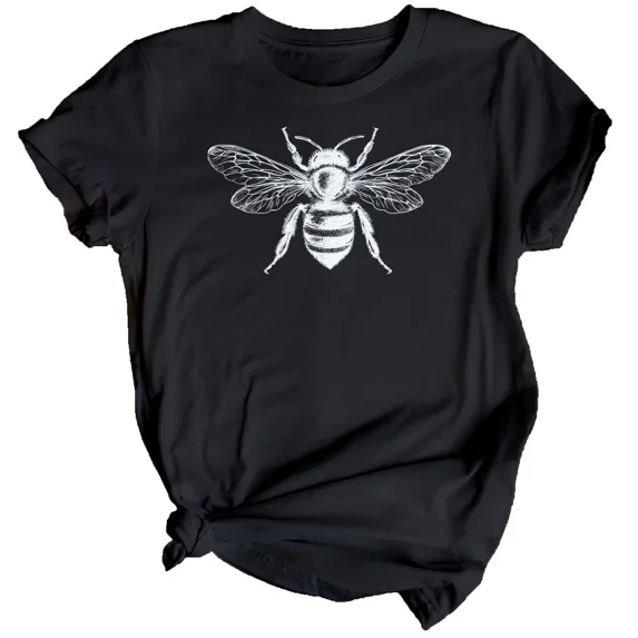 Honey Bee Insect Art Womens T-Shirt Animals Tee - Walmart.com