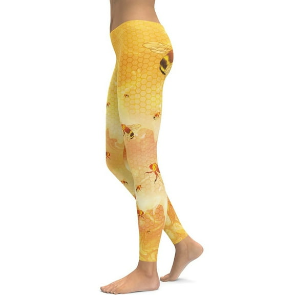 Honey Bee Leggings Size: M for Women | FIERCEPULSE