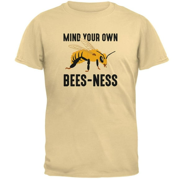Honey Bee Mind Your Own Bees-ness Business Mens T Shirt Yellow Haze X-LG