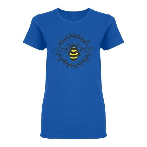Honey Bee Ornamental Design Shaped T-Shirt Women -Image by Shutterstock, Female Large