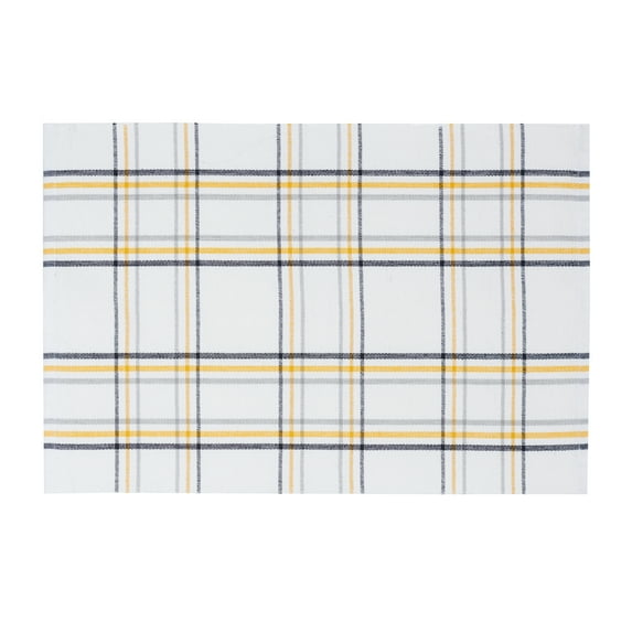 Honey Bee Plaid Placemat, Set of 6, 13" x 19"