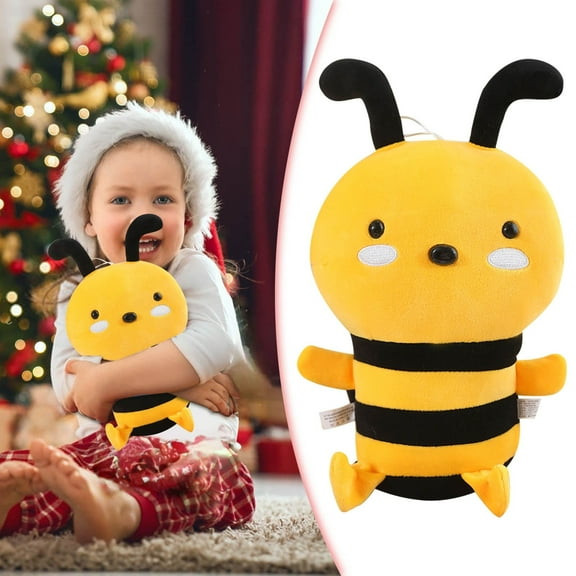 Honey Bee Plush Toy Stuffed Animal, Yellow Bumblebee Pillow Buddy, Soft Cute Insect Doll, Easter Basket Stuffers, Birthday Gift, Classroom Prize, Spring Festival Decoration