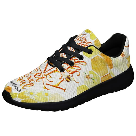 Honey Bee Shoes Sneakers for Women Men Black Size 3.5