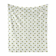 thumbnail image 1 of Honey Bee Soft Flannel Fleece Throw Blanket, Repeating of Clouds and Stinging Animals Pastel Tone, Cozy Plush for Indoor and Outdoor Use, 70" x 90", Yellow Baby Blue, by Ambesonne, 1 of 6