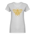 thumbnail image 1 of Honey Bee Yellow Outline Shaped T-Shirt Women -Image by Shutterstock, Female Large, 1 of 2