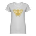 thumbnail image 1 of Honey Bee Yellow Outline Shaped T-Shirt Women -Image by Shutterstock, Female XX-Large, 1 of 2
