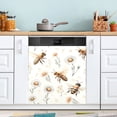 thumbnail image 1 of Honey Bee and Daisy Flower Dishwasher Magnet Cover Magnetic Fridge Door Cover Home Kitchen Decor 23"x 26", 1 of 6