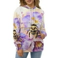 thumbnail image 1 of Honey Bees That Collect Nectar Hoodies Oversized Hoodie Women Long Sleeve Casual Sweatshirts, 1 of 5
