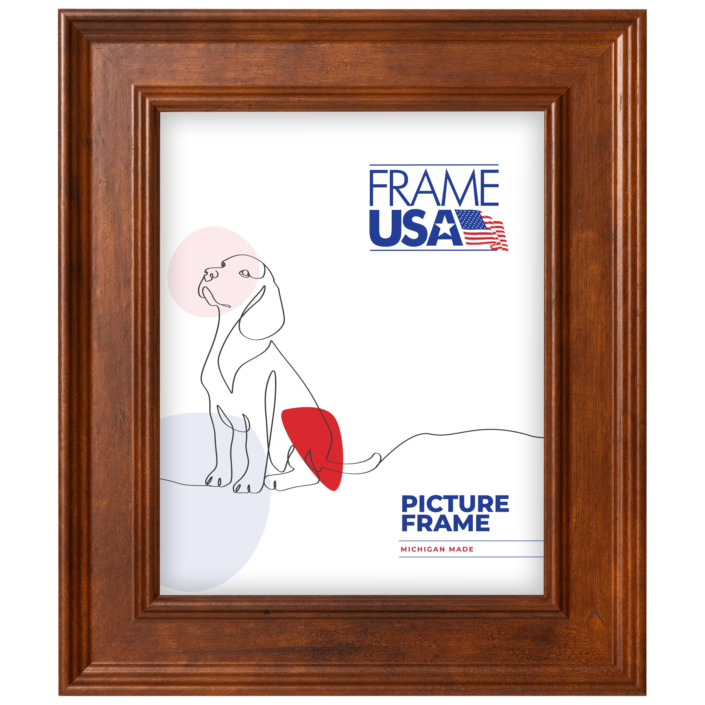 14x20 Picture Frame Brown Beveled, 97069, 2 Inch MDF, Plexiglass, Wall ...