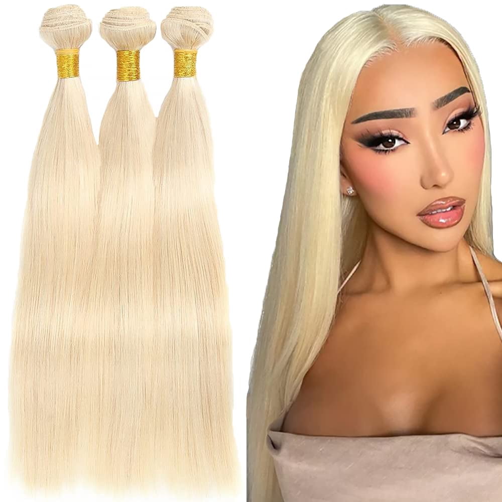 Honey Blonde Bundles 613 Straight Bundles Human Hair 22 24 26 Inches Brazilian Virgin Hair 3 Bundles 300g Double Weft