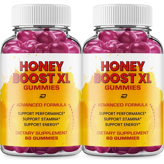 Honey Boost XL Gummy  Advance Formula Natural Blend Dietary Supplement, 2 Pack, 120 Gummies
